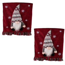 Holiday Season Chair Slipcovers Soft Fabric Universal for-Red