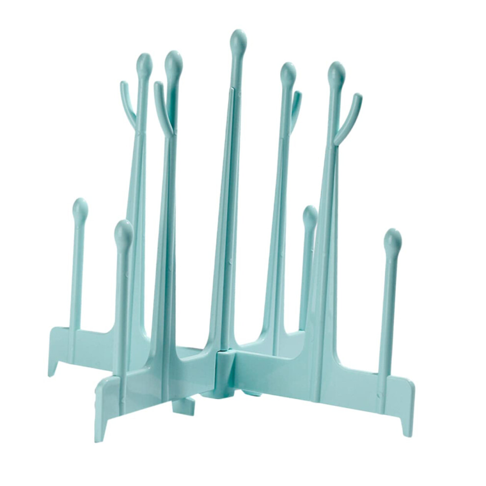 Detachable Baby Bottle Drying Rack For Toddlers Portable Foldable Storage And Drainer Sky Blue