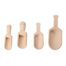 4Stk Holz Löffel Mini Holzschaufel Für Zu Hause