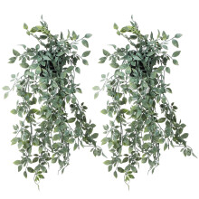4 Pcs Artificial Hanging Plants Eucalyptus Fake Potted Wall Decor