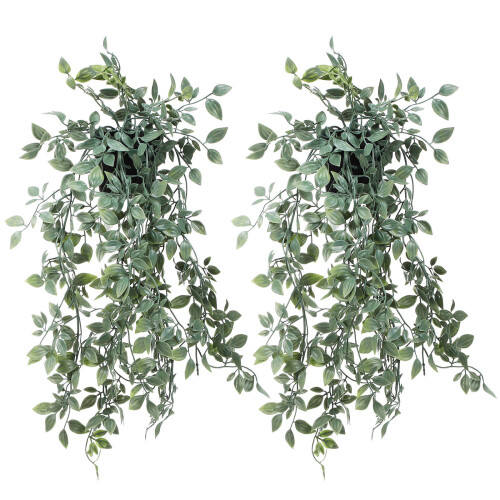 4 Pcs Artificial Hanging Plants Eucalyptus Fake Potted Wall Decor