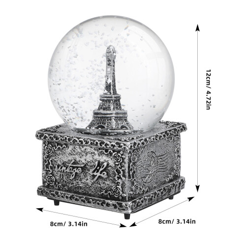 Boîte À Vintage En Forme De Tour Boule À Neige 2