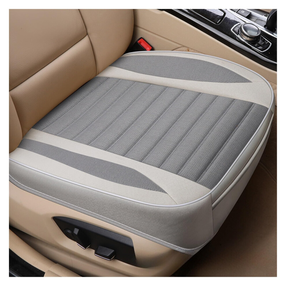 Car Seat Covers Seasons Universal Breathable Flax Cushion Sets For Most Four-Door Sedans And Suvs Brown 9393856516056