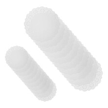 2 Sets À 200 Blatt Spitzen-Doilies, Runde Papierservietten Untersetzer