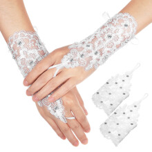 Raindrops Spitzenhandschuhe Mit Bandverzierung Für Besondere Anlässe