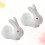 6 Keramik Hase Stäbchenablage Halter Kissen Weiß 5