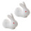 6 Keramik Hase Stäbchenablage Halter Kissen Weiß 4