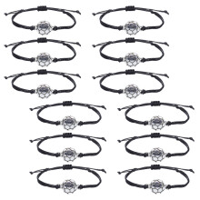 12 Fußball Geflochtene Armbänder Verstellbar Seilarmband