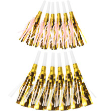 12 Tuschtröten Accessoires Pink Weiß Gold
