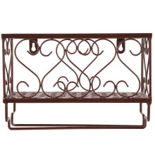 Wandmontierter Weinschrank Mit Flaschen Und Glasablage