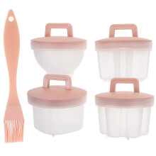 4Stk Kleine Eier Dampfgarer Für Mikrowelle Tragbarer Einsatz Pink