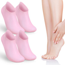 2 Calcetines Silicona Gel Hidratantes Talla Xl Para Pies Secos