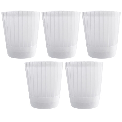 5 chapeaux jetables pour cuisine de restaurant et