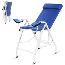 Gynecological Examination Bed Foldable Portable Outpatient Medical Chair Blue For Women Nursing Equipment