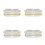 4Stk. Transparente Servierschalen Mit Goldfarbenem Gestell 4