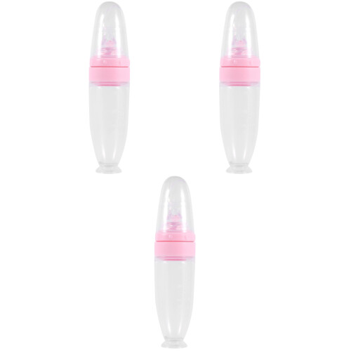 3pcs Silicone Squeezing Feeding Bottles for Baby 2