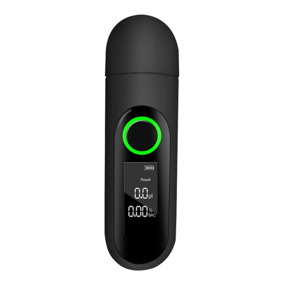 Alcohol Tester Portable Digital Breathalyzer Non-Contact Blowing Breath Alcohol Tester - Grey/Black 9354506449889