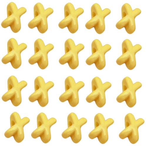 10Pcs Colorful Plastic Craft Beads Multipurpose Spacers-Yellow