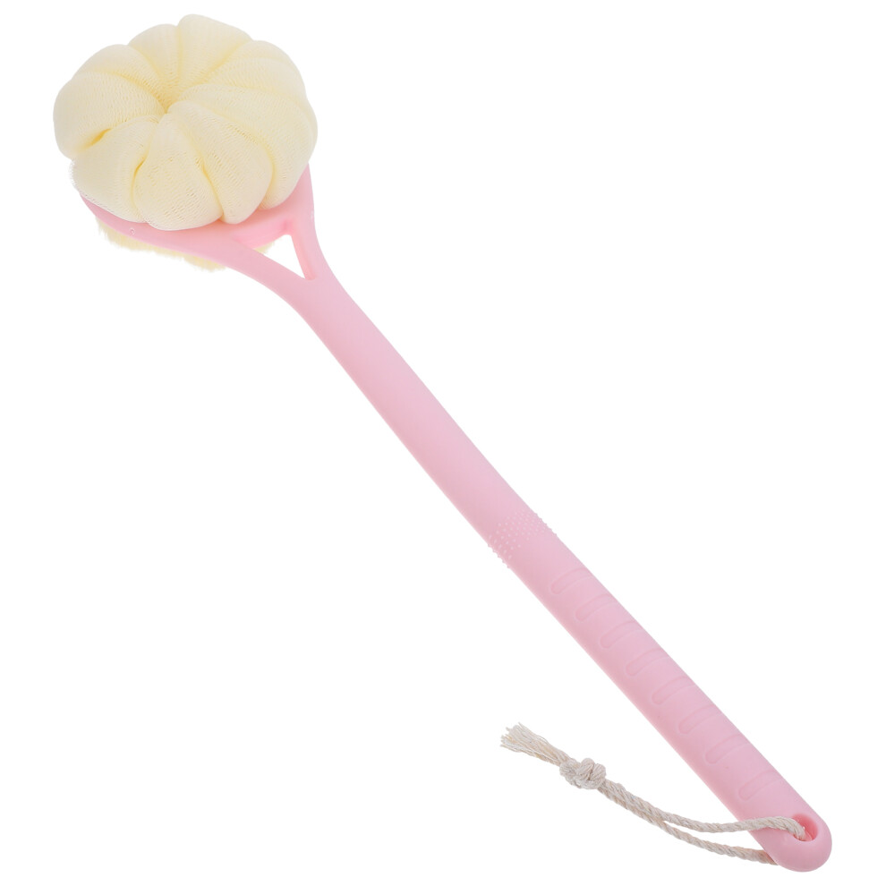 Solustre Raindrops Drain Bath Brush Portable Bath Ball 37.50X11.00x7.50cm Pink