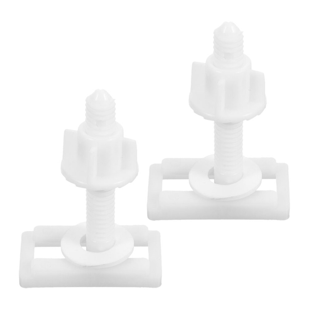 2Pcs Universal Plastic Toilet Seat Hinge Screw Set 3013429881478