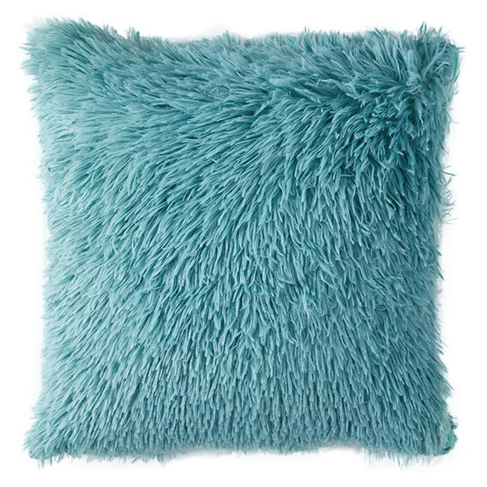 Plush Pillowcase Without Insert Breathable Fabric Cushion-Green