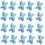 Perles d'espacement en forme de X, 10 pièces, trou de 2mm,-Bleu 1
