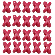 Perles d'espacement en acrylique multicolores, avec-Rose foncé