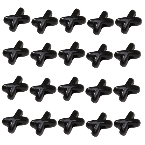 Perles d'espacement en acrylique multicolores, trou de 2mm,-Noir