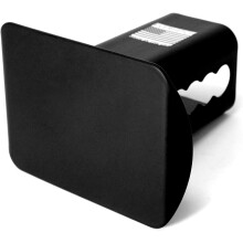 Blank Metal Hitch Cover Fits 2-Inch Receiver Black 3x4