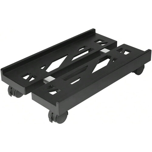 Desktop Tower Cart Under Desk Holder PC Tower Stand Rolling Black, Easy Installation, Modern Design 1