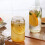 2 sets milk drinking cups with straws, multipurpose glass water cups 7