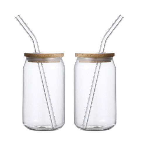 2 sets milk drinking cups with straws, multipurpose glass water cups 2