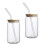2 sets milk drinking cups with straws, multipurpose glass water cups 10