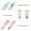 rubans correcteurs décoratifs 4 pièces motif animé forme stylo 7