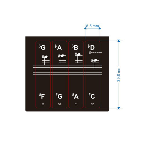 2 Ensembles D'Autocollants Pour Clavier De /61/54/49 Touches 2