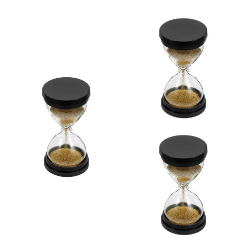 3pcs 30 Seconds Gold Beads Hourglass Timer Toy 2