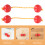 2pcs African Rhythm Shaker Balls Percussion Instrument 8