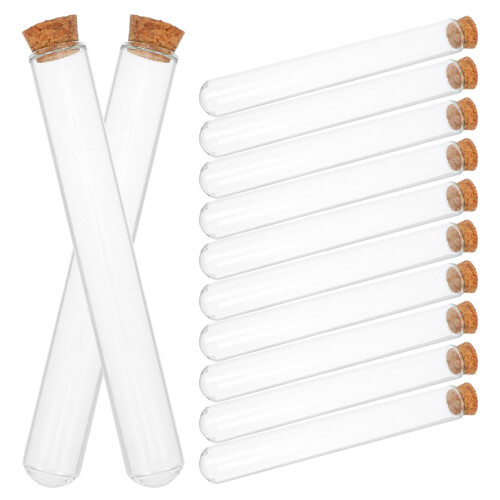20Pcs Glass Test Tubes With Cork Stopper 20Ml For Lab Sample Storage