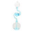 heart shaped glass liquid motion timer - artistic desktop decoration 1