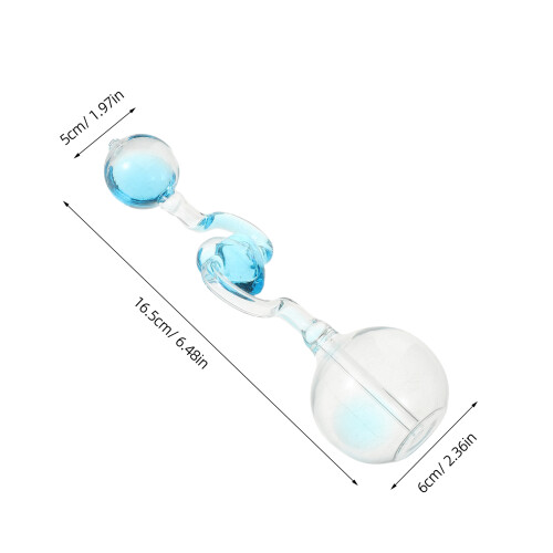 heart shaped glass liquid motion timer - artistic desktop decoration 1