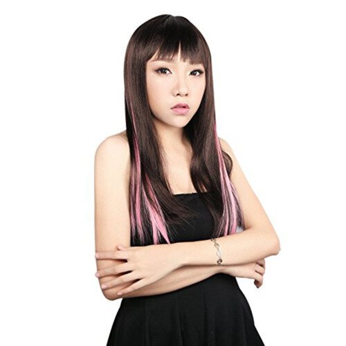 10 pezzi extension sintetica con clip rosa 1