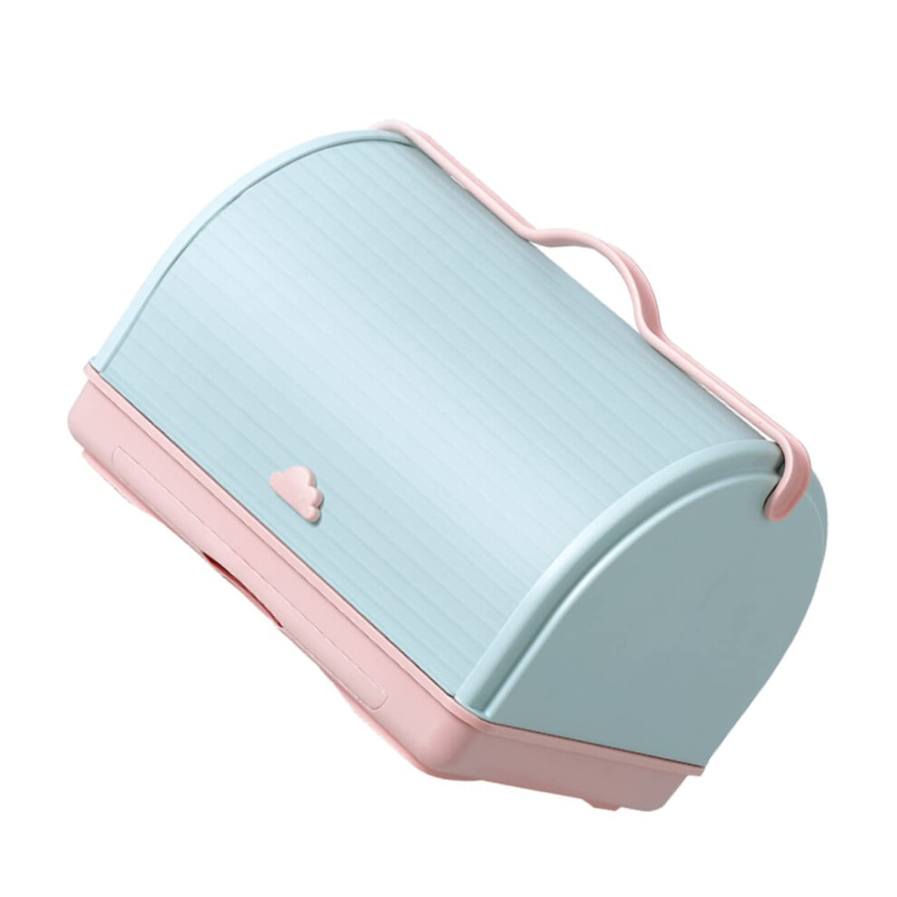 Milk Bottle Drying Organizer Sky- Storage Box With Lid For Bottles Pacifiers Dinnerware Efficient Drainage Dustproof Blue