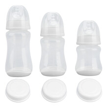 3-teiliges Babyflaschen-Set, PP-Silikon, weich,