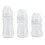 3-teiliges Babyflaschen-Set, PP-Silikon, weich, 5