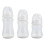 3-teiliges Babyflaschen-Set, PP-Silikon, weich, 6