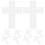 10pcs Plastic Cross Canvas Sheets 7.8x5.5cm for Embroidery Craft 10