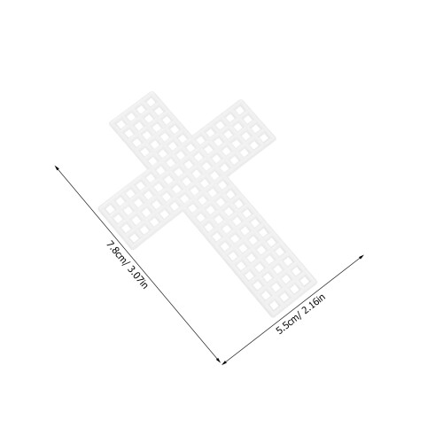 10pcs Plastic Cross Canvas Sheets 7.8x5.5cm for Embroidery Craft 2