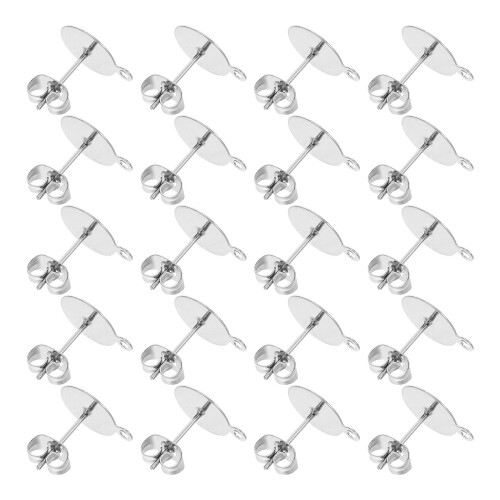 300 Perline Rotonde Piatte Con Chiusura Per A 2