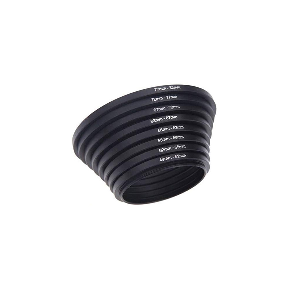 49Mm-82Mm Lens Ring 8-Piece Stepping Ring Set For 49-52Mm To 77-82Mm Camera Lenses Set-1 9393856519231