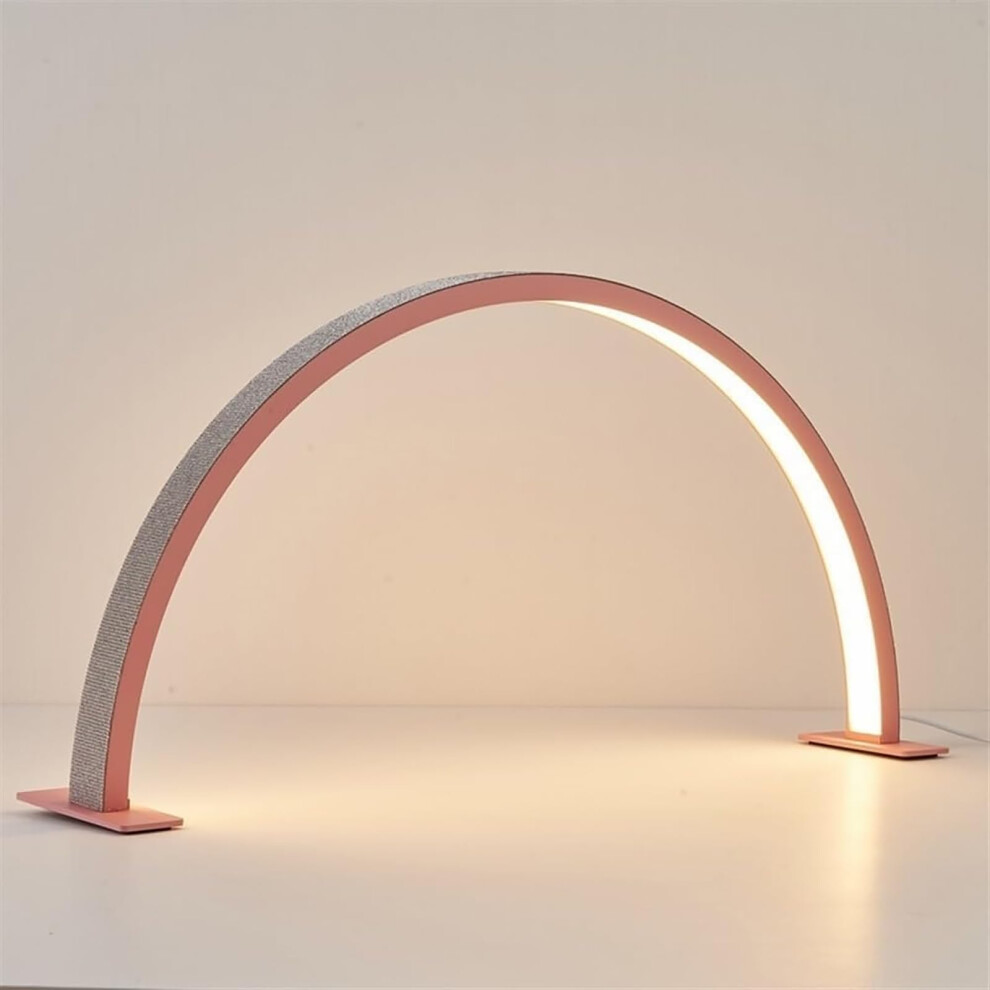 Light Half Moon Nail Lamp Desk 364-Led Beads 3 Color Modes 10-Level Brightness Anti-Slip Pads Manicure Lash Extensions